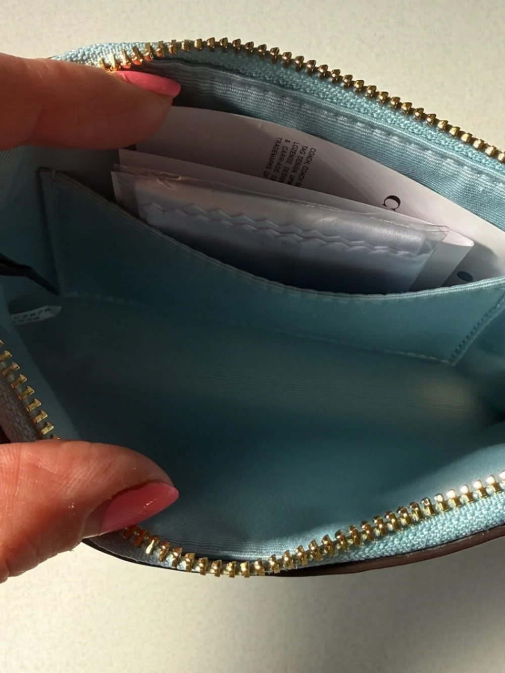 Coach - Corner Zip Wristlet in Signature Patent Leather